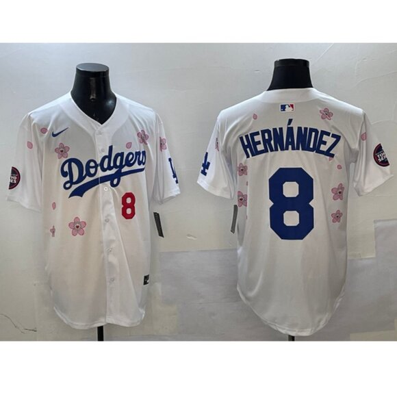 Mens Youths Kids Womens Enrique Hernandez Takashi Murakami Tokyo White Jersey St
